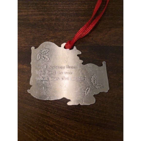 Pewter Twas the Night Before Christmas 3 Ornaments Madison Avenue - Picture 5 of 7